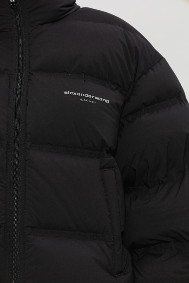 Black Down jacket with logo Alexander Wang - Vitkac HK